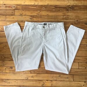 H&m grey cotton pants button fly 34